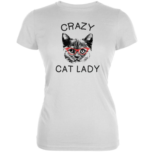 Crazy Cat Lady Women\u2019s Crop Tee Skulls and Cats Crop Top